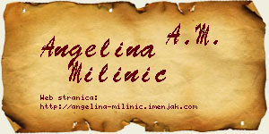 Angelina Milinić vizit kartica